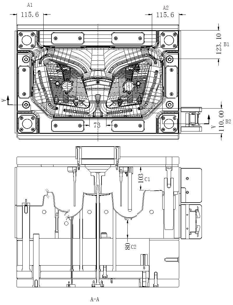 Fig. 9 Strength of Injection Mould for Headlight Reflector